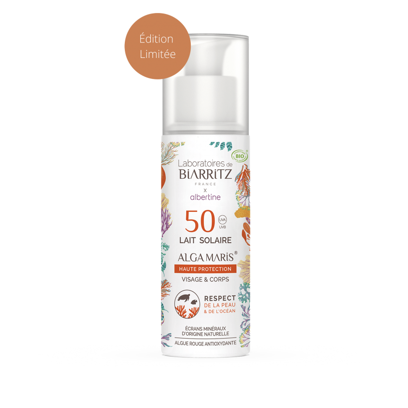 Lait solaire SPF50 certifié Bio X ALBERTINE