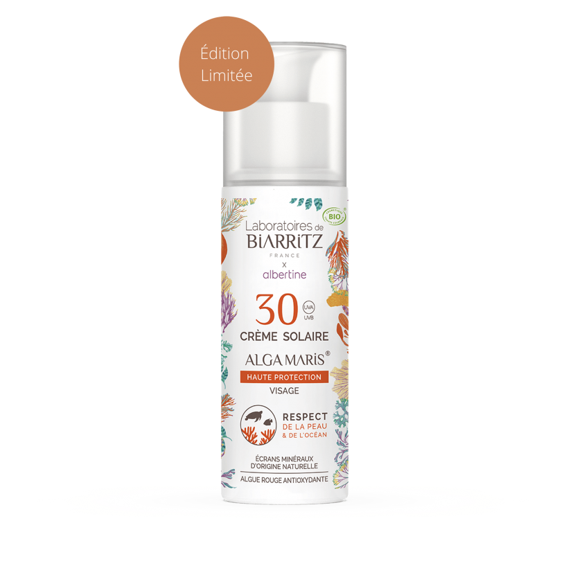 Crème solaire Visage SPF30 certifiée Bio X ALBERTINE