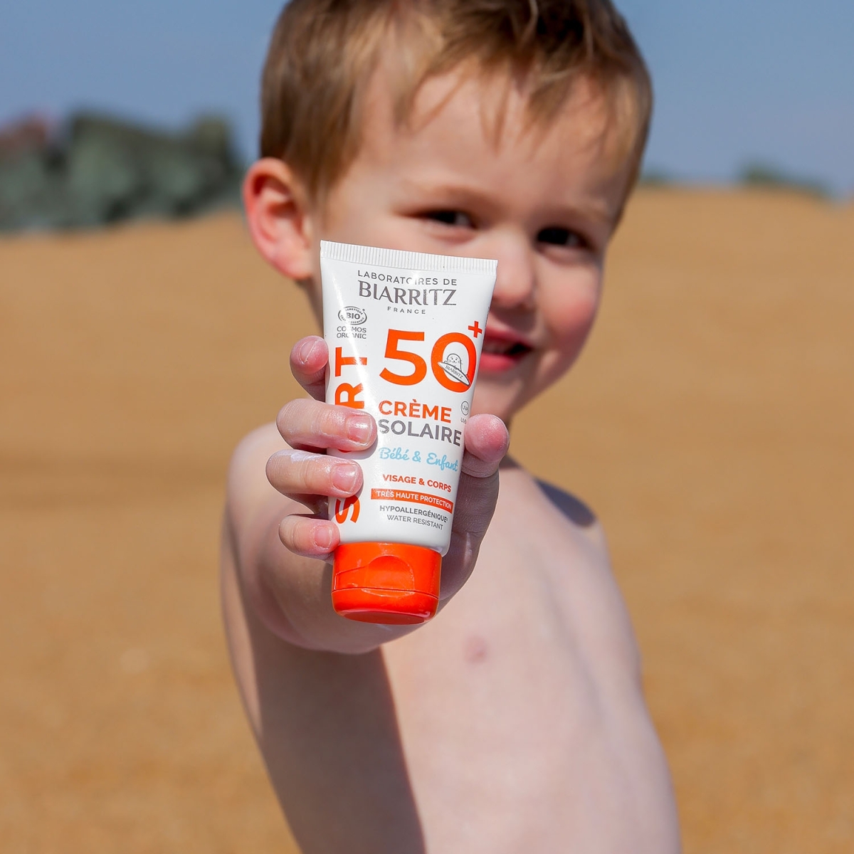 Crème solaire bébé et enfant SPF50+ Sport certifiée Bio