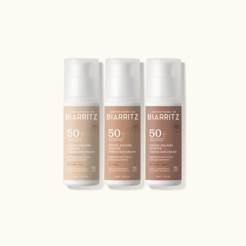 Bio-Zertifizierte Getönte Sonnencreme Gesicht LSF50