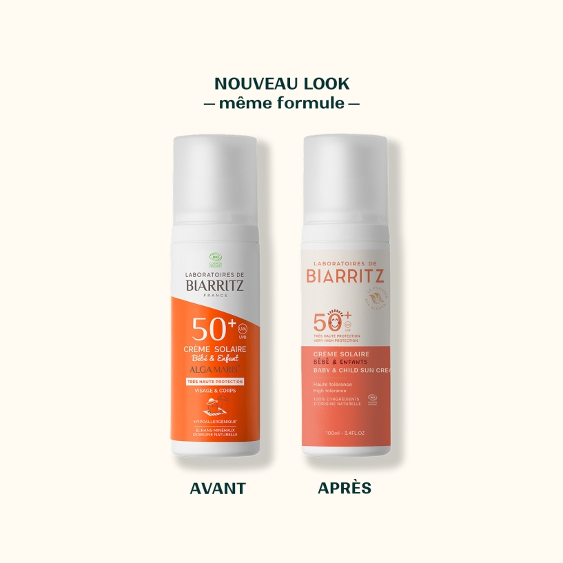 Crème solaire bébé & enfant SPF50+