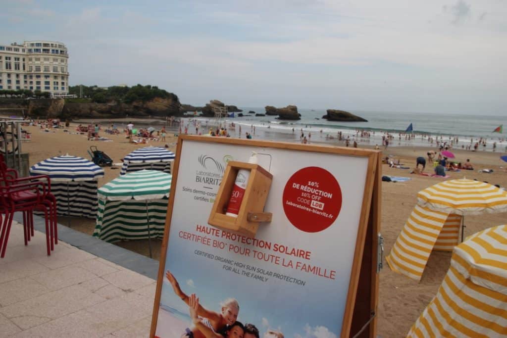 Distributeurs et livraison de crème solaire à Biarritz