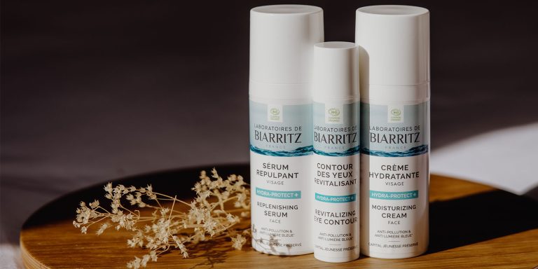 Gamme de soins hydratants et protecteurs des Laboratoires de Biarritz