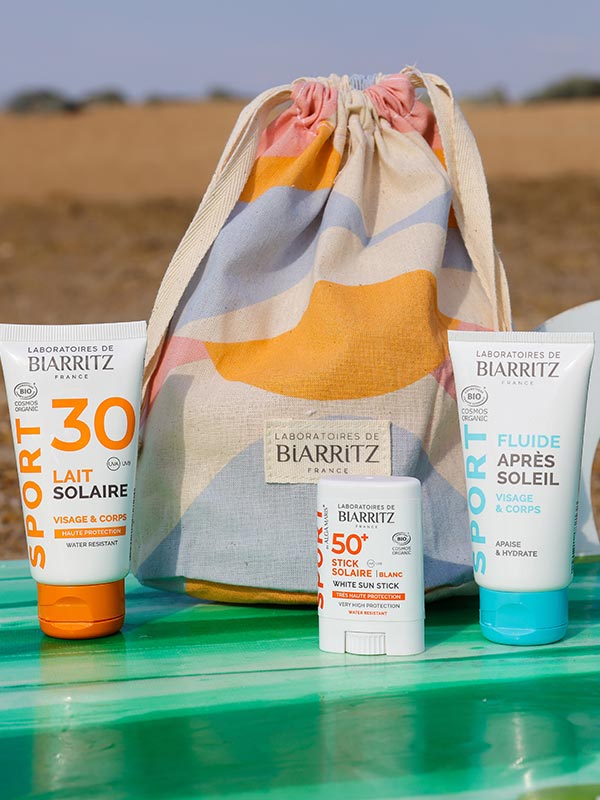 crèmes solaires sport des Laboratoires de Biarritz