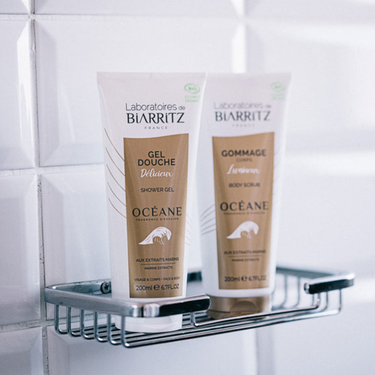 gel douche et gommage Laboratoires de Biarritz