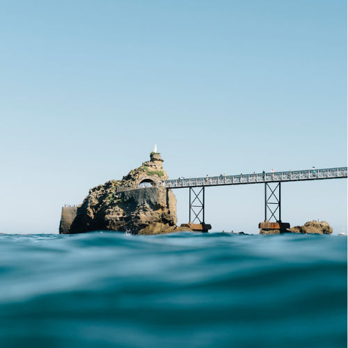 Rocher de la Vierge à Biarritz