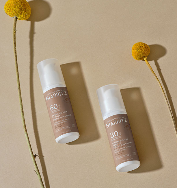 crème solaire teintée pour le visage