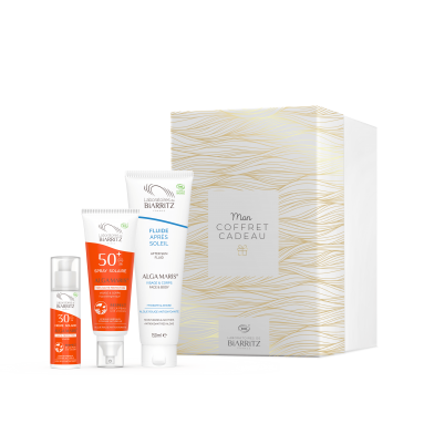 Crème solaire teintée claire dorée Algamaris certifiée bio