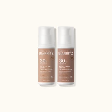 Crème solaire teintée claire dorée Algamaris certifiée bio