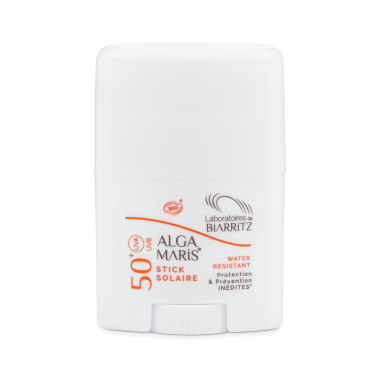 Crème solaire teintée claire dorée Algamaris certifiée bio